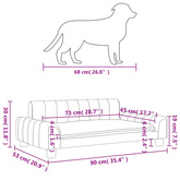 vidaXL Legowisko dla psa, ciemnoszare, 90x53x30 cm, obite tkaniną