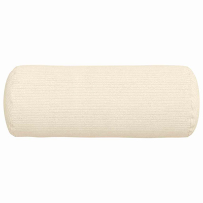 Poduszki Wałkowe 2 pcs Kremowy ? 15 x 40 cm Tkanina sztruksowa