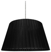 Lampa wisząca z abażurem Notizia czarna do salonu E27 37 cm