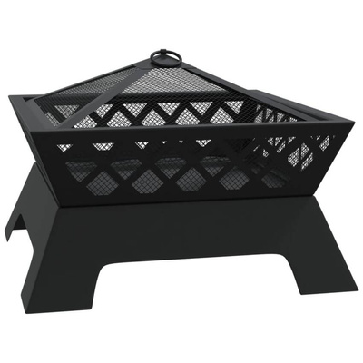 vidaXL Palenisko z pogrzebaczem, 50 cm, XXL, stal