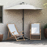 Parasolka ogrodowa piaskowy 294 x 150 x 223 cm Poliester i Stal