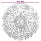 vidaXL Dywan na zewnątrz, błękitny, Ø160 cm, PP