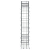 Kosze gabionowe, 2 szt, 200x50x200/220cm, galwanizowane żelazo