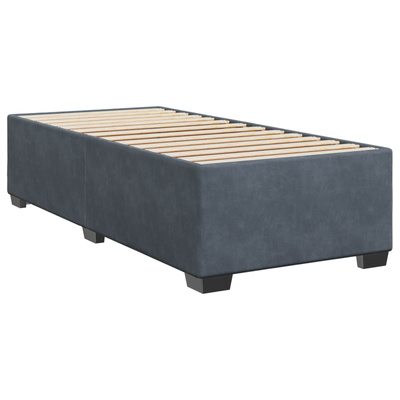 Łóżko Box Spring z materacem i LED ciemnoszary 90 x 190 cm