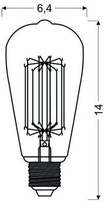 Żarówka dekoracyjna Edison E27 60W z przezroczystym szkłem