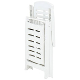 vidaXL Składany leżak, plastikowy, biały