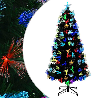 Sztuczna choinka z 120 diodami LED Zielony 120 cm PVC