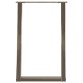 Nogi do stołu jadalnego w kształcie litery U 2 szt. Naturalna stal 60x(72-73) cm Stal