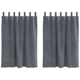 Zasłony zaciemniające 2 pcs Jasnoszary 140 x 140 cm Aksamit