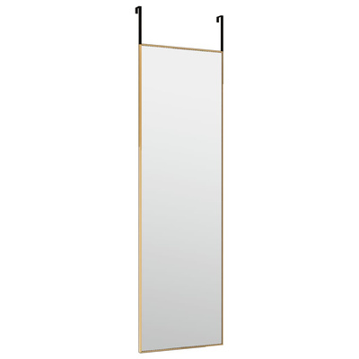 vidaXL Lustro na drzwi, złote, 30x100 cm, szkło i aluminium