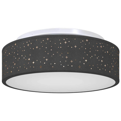 Lampa Sufitowa Z reflektorami Czarny 38 x 38 x 13,5 cm tkanina