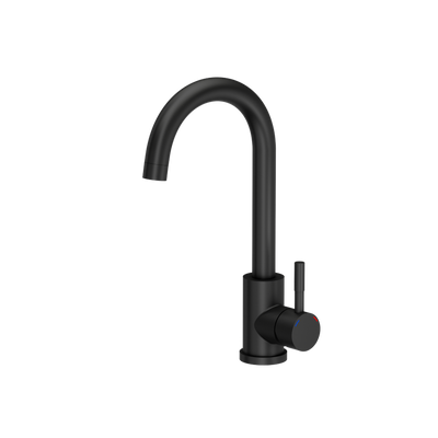 JOHNNY 116 GraniteQ zlewozmywak granitowy Pure Carbon 1-komorowy z/o (60x44x18,5) z syfonem black + bateria Kate pure carbon + dozownik + Qmata