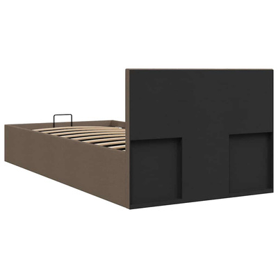 vidaXL Rama łóżka z podnośnikiem, taupe, tkanina, 100 x 200 cm