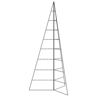 Metalowa choinka świąteczna, do dekoracji, czarna, 210 cm