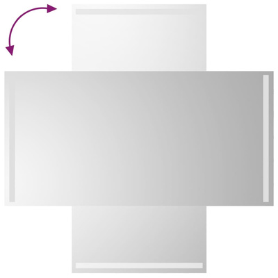 vidaXL Lustro łazienkowe z LED, 60x100 cm