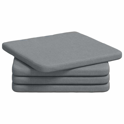 Poduszki na siedziska 4 pcs Jasnoszary 40 x 40 x 3 cm tkanina