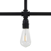 vidaXL Lampa sufitowa, czarna, 3 żarówki E27