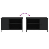 vidaXL Szafka pod TV, czarna, 80x40x50 cm, materiał drewnopochodny