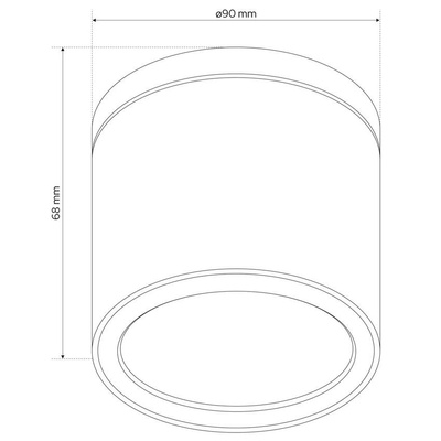 Punktowa oprawa sufitowa do łazienki UMA Sand Gun Color IP54 okrągła antracyt EDO777543 EDO Solutions