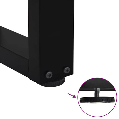 Nogi do stolika kawowego w kształcie litery V 2 szt. Czarne 60x(30-31,3) cm Stal