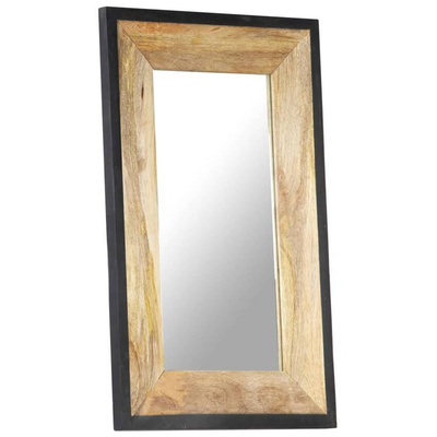 vidaXL Lustro, 80 x 50 cm, lite drewno mango