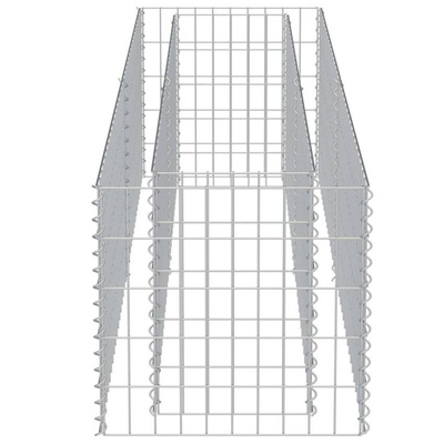 vidaXL Podwyższona donica gabionowa, galwanizowana stal, 180x50x50 cm