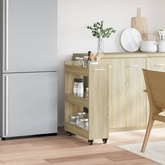 Szafka na kółkach, dąb sonoma, 60x22x79 cm