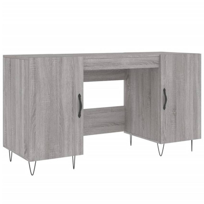 vidaXL Biurko, szary dąb sonoma, 140x50x75 cm, materiał drewnopochodny model standard