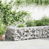 Murek gabionowy z pokrywami, stal galwanizowana, 900x30x50 cm 147816