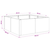 Mur oporowy 4 szt. 100 x 100 x 40 cm Stal kortenowska Rdzawy