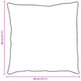 Poduszka z poduszką 2 pcs Biały 80 x 80 cm bawełna