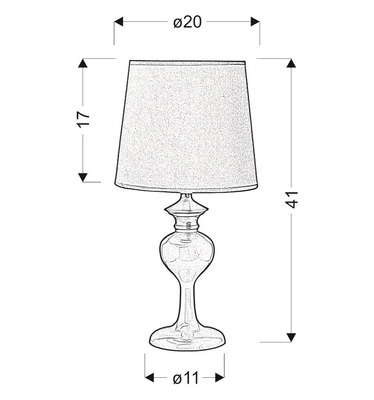 Lampka nocna Berkane pomarańczowa z abażurem E14 klasyczna