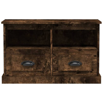 vidaXL Szafka pod TV, przydymiony dąb, 80x35x50 cm