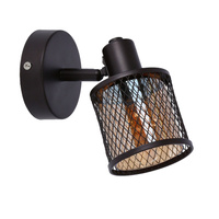 Kinkiet kawowe złoto klosz bursztynowy 1xE14 Canabera Candellux 91-81377