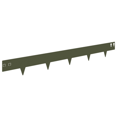 Krawężnik do trawnika 30 szt. 100 x 12 cm Stal Oliwkowy zielony