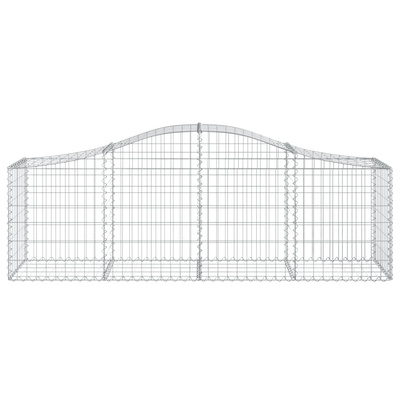 Kosze gabionowe, 8 szt, 200x50x60/80 cm, galwanizowane żelazo