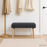 ławka Gładki ciemnoszary 80 x 40 x 46 cm Bouclé