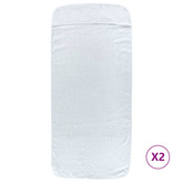 vidaXL Ręczniki plażowe, 2 szt., białe, 60x135 cm, tkanina, 400 g/m²