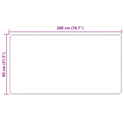 Chodnik dywanowy MARSA Kremowy 80 x 200 cm Poliester i PVC