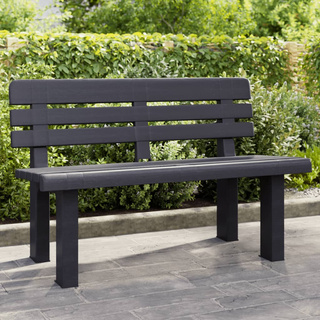 Ławka ogrodowa, antracytowa, 110x52x71 cm, polipropylen