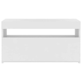 vidaXL Szafka pod TV z oświetleniem LED, biała, 75x35x40 cm