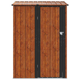 Schowki ogrodowe Brązowy 140,5 x 74 x 200 cm Metal
