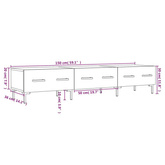 vidaXL Szafka pod TV, czarna, 150x36x30 cm, materiał drewnopochodny