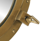 vidaXL Lustro wiszące w kształcie bulaja, Ø50 cm, aluminium i szkło