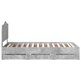 Ramka łóżka Betonowy Szary 90 x 200 cm Drewno inżynieryjne