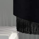Lampa Wisząca z Czarnego Aksamitu Abruzzo Fonte E27