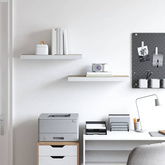 vidaXL Półki ścienne, 2 szt., dębowo-białe, 60x23,5x3,8 cm, MDF