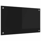 Panel kuchenny Czarny 70 x 40 cm szkło hartowane