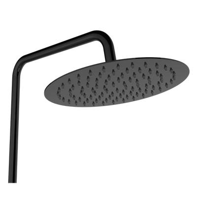 DESZCZOWNIA Z BATERIĄ NATRYSKOWĄ ALONIA INVENA TREND CZARNY POŁYSK