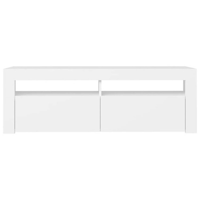 vidaXL Szafka pod TV z oświetleniem LED, biała, 120x35x40 cm